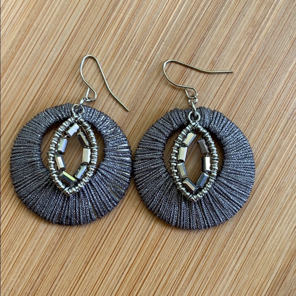Gray fashion earrings